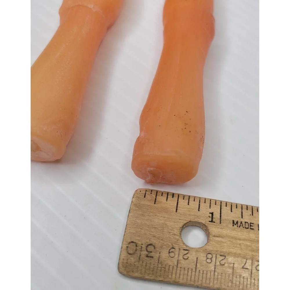 4 Fillamento Neiman Marcus 100% Beeswax Amber Bamboo‎ Shaped Taper Candles NEW